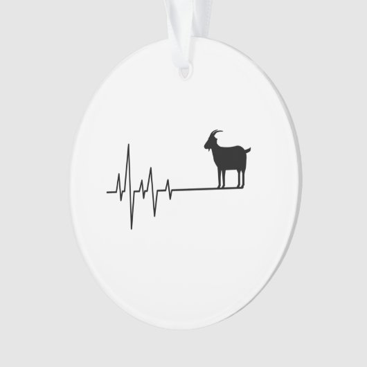 Ziege Heartbeat Ornament (Vorderseite)