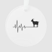Ziege Heartbeat Ornament (Vorderseite)