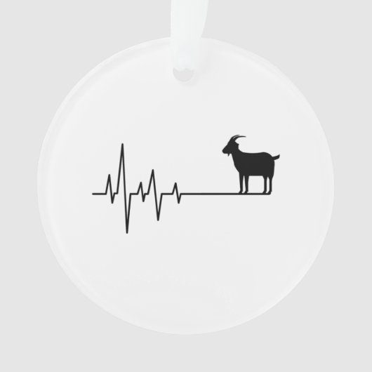 Ziege Heartbeat Ornament (Vorderseite)