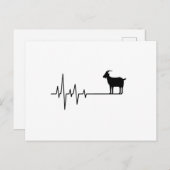 Ziege Heartbeat Postkarte (Vorne/Hinten)
