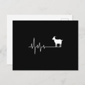 Ziege Heartbeat Postkarte (Vorne/Hinten)