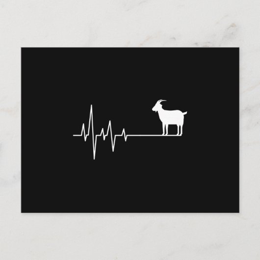 Ziege Heartbeat Postkarte (Vorderseite)