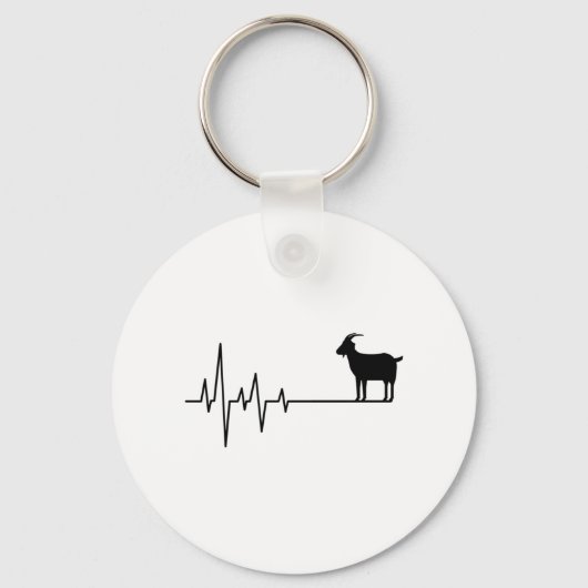 Ziege Heartbeat Schlüsselanhänger (Vorderseite)