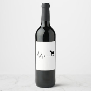 Ziege Heartbeat Weinetikett