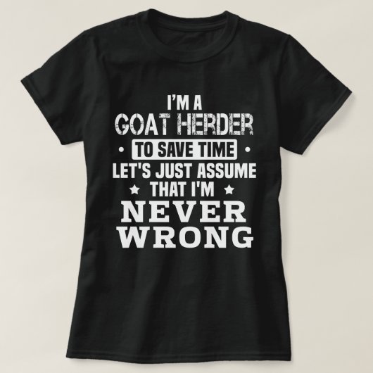 Ziege Herder T-Shirt (Design vorne)