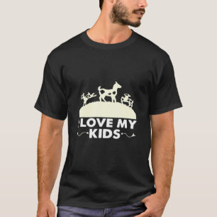 Ziege Ich Liebe meine Kinder Ziege Tier T-Shirt