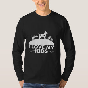 Ziege Ich Liebe meine Kinder Ziege Tier T-Shirt