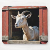 Ziege im Bargelfenster Mousepad (Vorne)