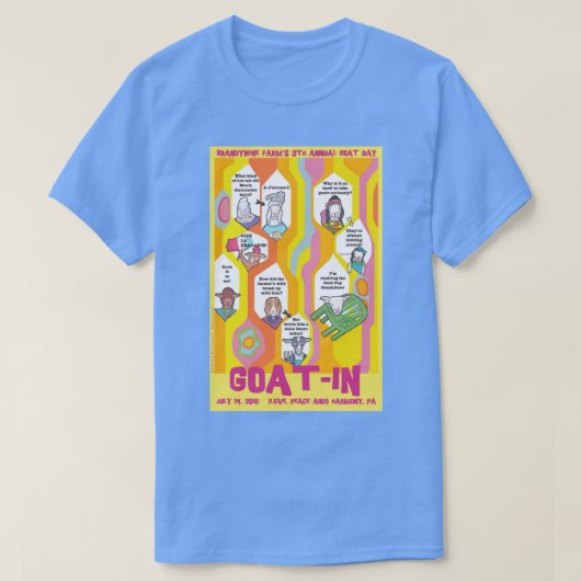 Ziege-Im Carolina-Blau-T - Shirt (Design vorne)