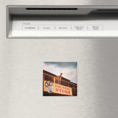 Ziege im Landhaus auf dem Dach Magnet (In Situ (Geschirrspüler))