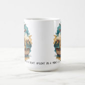 Ziege in einem Boot in einem T - Shirt Kaffeetasse (Mittel)