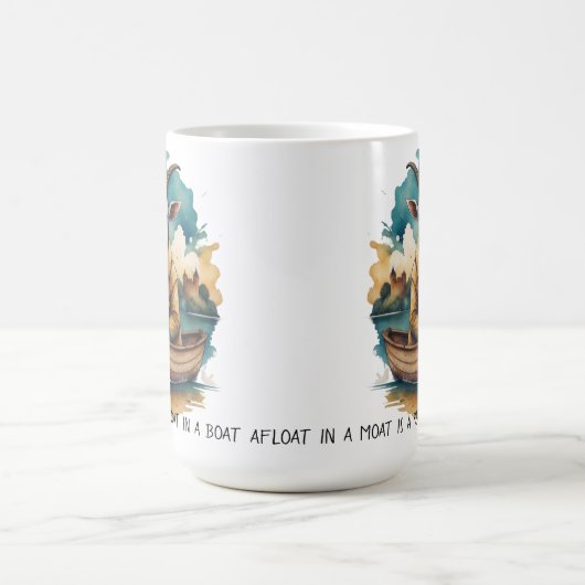 Ziege in einem Boot in einem T - Shirt Kaffeetasse (Mittel)