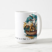 Ziege in einem Boot in einem T - Shirt Kaffeetasse (VorderseiteRechts)