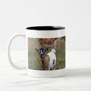Ziege in einem Feld Zweifarbige Tasse