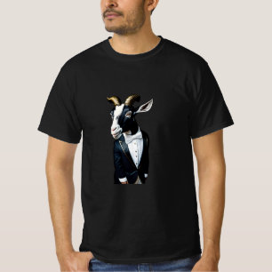 Ziege in einem Smoking-T - Shirt