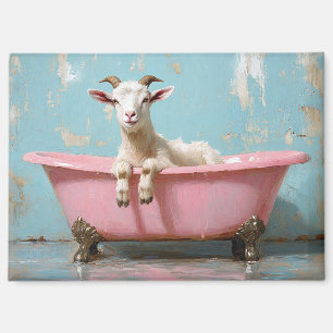 Ziege in einer rosa Badewanne Magnet