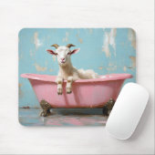 Ziege in einer rosa Badewanne Mousepad (Mit Mouse)