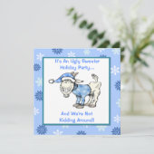 Ziege in einer üppigen Sweatparty Einladung (Stehend Vorderseite)