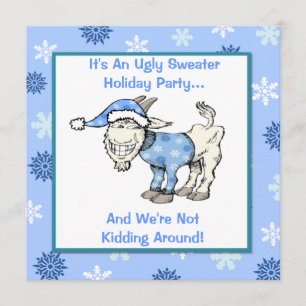 Ziege in einer üppigen Sweatparty Einladung