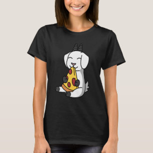 Ziege isst Pizza-Haustier T-Shirt