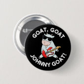 Ziege Johnny Ziege Funny Animal Puck Dark BG Button (Vorne & Hinten)
