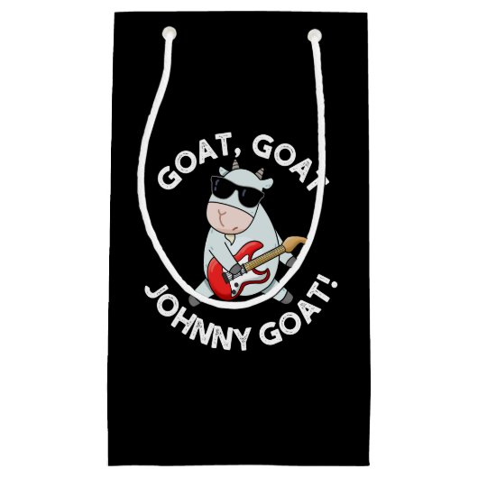 Ziege Johnny Ziege Funny Animal Puck Dark BG Kleine Geschenktüte (Vorderseite)