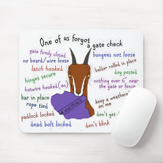 Ziege, lamancha, Entweichenproblem Mousepad (Mit Mouse)