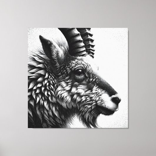 Ziege Leinwanddruck (Vorderseite)