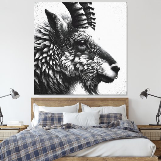 Ziege Leinwanddruck (Insitu (Schlafzimmer))