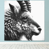 Ziege Leinwanddruck (Insitu (Holzboden))