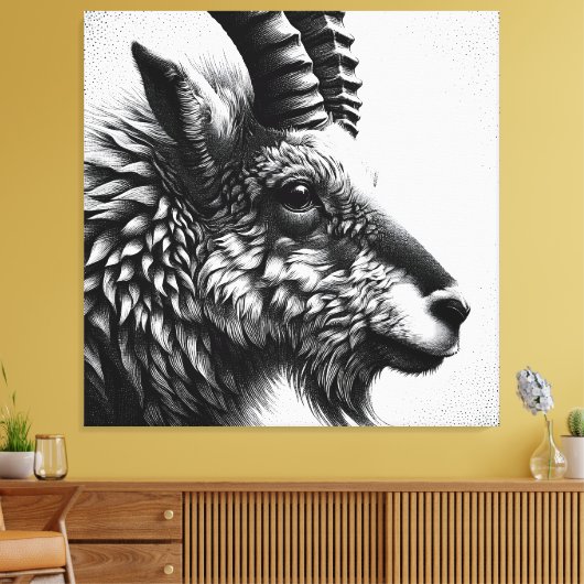 Ziege Leinwanddruck (Insitu (Wohnzimmer))