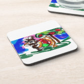 Ziege-Liebe Getränkeuntersetzer (Linke Seite)