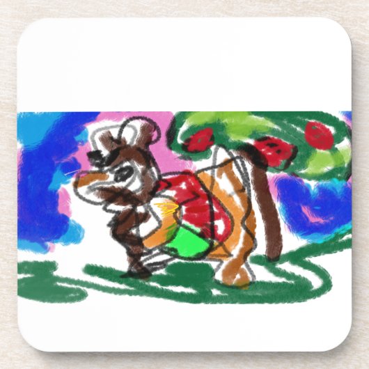 Ziege-Liebe Getränkeuntersetzer (Vorderseite)