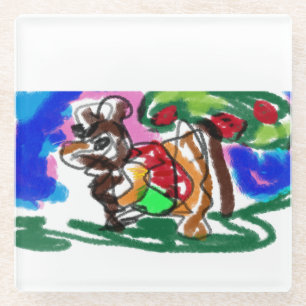 Ziege-Liebe Glasuntersetzer