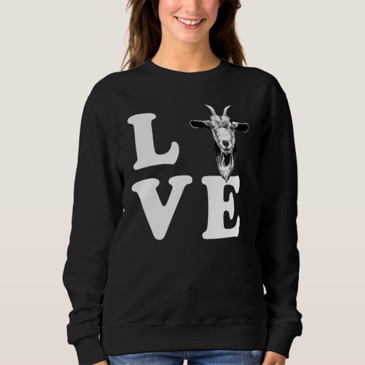Ziege Liebe Ziege Sweatshirt (Vorderseite)