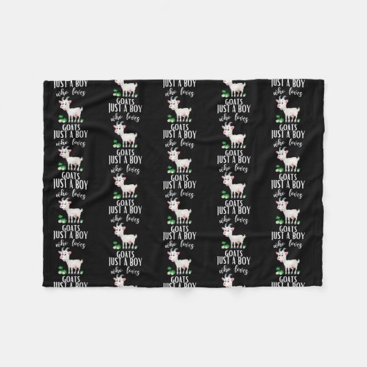 Ziege Lover Geschenk nur ein Junge, der Lieben Zie Fleecedecke (Vorderseite (Horizontal))
