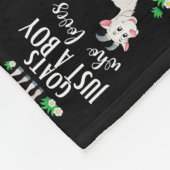 Ziege Lover Geschenk nur ein Junge, der Lieben Zie Fleecedecke (Ecke)