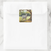 Ziege-Lover-Square-Aufkleber Quadratischer Aufkleber (Tasche)