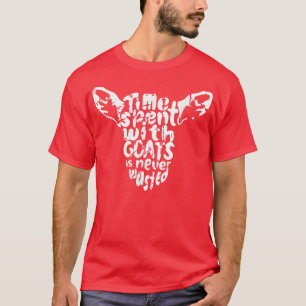 Ziege Lover Typo Funny Goat Distressed Typografy S T-Shirt