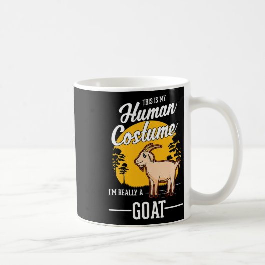 Ziege — menschliches Kostüm Halloween-Ziege Kaffeetasse (Rechts)