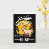 Ziege — menschliches Kostüm Halloween-Ziege Karte (Gelbe Blume)