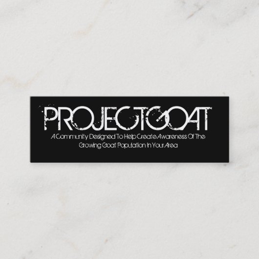 ZIEGE MINI VISITENKARTE (Vorderseite)