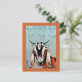 Ziege mit bester Kunst Postkarte (Stehend Vorderseite)