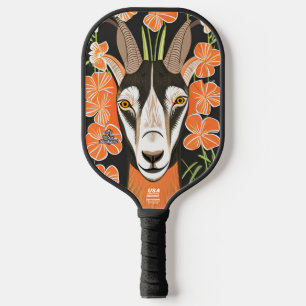 Ziege mit Blume Personalisiertes Pickleball-Paddel Pickleball Schläger