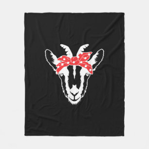 Ziege mit einer Bandana Funny Goat Lover Frauen Fleecedecke