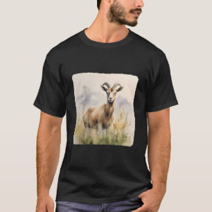 Ziege mit einer Weide Ziege grast auf einer Wiese T-Shirt