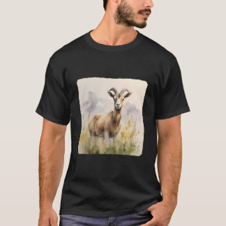 Ziege mit einer Weide Ziege grast auf einer Wiese  T-Shirt