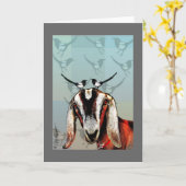 Ziege mit Elstern: Freundschaft, schöne Kunst Karte (Gelbe Blume)