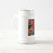 Ziege mit Herzen Stein u. Bierglas (Vorderseite Links)