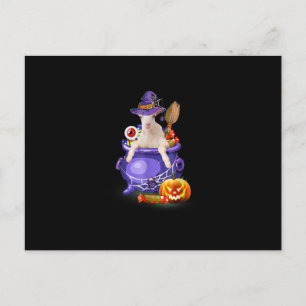Ziege mit Hut Candy Pumpkin Halloween-Geschenk Feiertagspostkarte